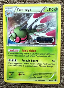 YANMEGA XY144 HOLO STEAM SEIGE PROMO BLACK STAR POKEMON CARD NM - Image 1
