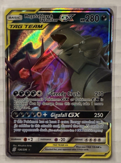 2019 Pokemon Unified Minds Mega Sableye Tyranitar Tag Team GX Holo 126/236 NM - Image 1