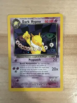 2000 POKEMON TCG Dark Hypno 9/82 Team Rocket WOTC Holo Rare Vintage Card LP - Image 1
