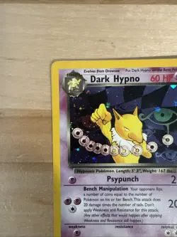 2000 POKEMON TCG Dark Hypno 9/82 Team Rocket WOTC Holo Rare Vintage Card LP - Image 2