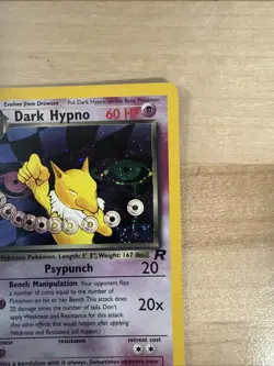 2000 POKEMON TCG Dark Hypno 9/82 Team Rocket WOTC Holo Rare Vintage Card LP - Image 3