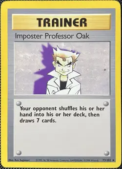 Imposter Professor Oak 073/102 Base Set Regular - Pokemon Card - Image 1