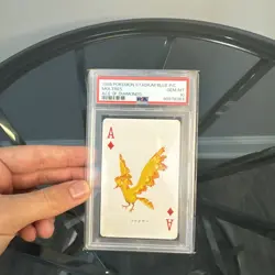 1998 Pokemon Stadium Blue Version Playing Cards Moltres Ace Of Diamonds PSA 10 - Image 1