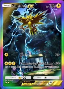 Pokemon TCG Pocket - ZAPDOS ex Rainbow ⭐⭐ FULL ART DIGITAL CARD - TRADE - Image 1