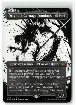 Drivnod, Carnage Dominus (Showcase) 305 NM MTG Phyrexia: All Will Be One Magic - Image 1