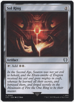 Sol Ring 0284 NM MTG Lord of the Rings Commander Magic - Image 1