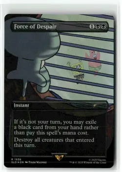 FOIL - Force of Despair 1936 NM MTG Secret Lair X Spongebob Squarepants Magic - Image 1