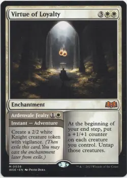 Virtue of Loyalty // Ardenvale Fealty 0038 NM MTG Wilds of Eldraine Magic - Image 1