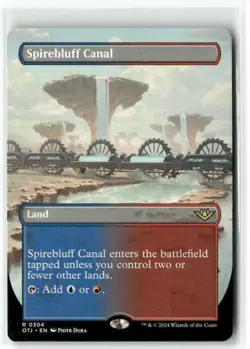 Spirebluff Canal (Borderless) 0304 NM MTG Outlaws of Thunder Junction Magic - Image 1