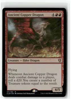 FOIL - Ancient Copper Dragon 161/361 NM MTG Battle For Baldur's Gate Magic - Image 1