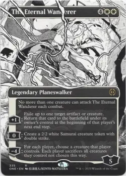 The Eternal Wanderer Borderless Manga 335 NM MTG Phyrexia All Will Be One Magic - Image 1