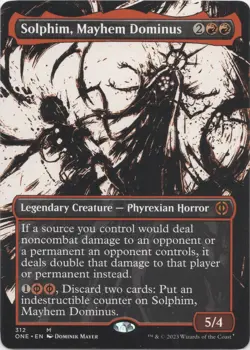 Solphim, Mayhem Dominus (Showcase) 312 NM MTG Phyrexia All Will Be One Magic - Image 1