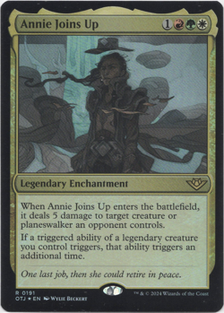 FOIL - Annie Joins Up 0191 NM Foil MTG Outlaws of Thunder Junction Magic - Image 1