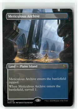 Meticulous Archive (Borderless) 0328 NM MTG Murders at Karlov Manor Magic - Image 1