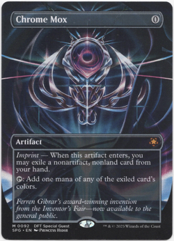 Chrome Mox (Borderless) 0092 NM MTG Aetherdrift Special Guest Magic - Image 1