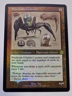 MTG - Psychosis Crawler FOIL Schematic RETRO FRAME - Brother's War - Image 1