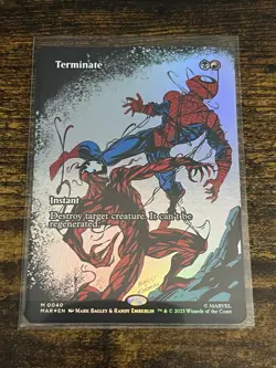 MTG Terminate 0040 Foil (Borderless) Mythic Marvel Eternal-Legal NM Spider-Man - Image 1