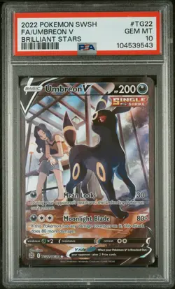 Umbreon V TG22/TG30 PSA 10 GEM MINT Pokemon EN SWSH Brilliant Stars - Image 2