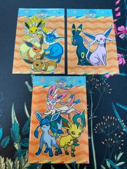 Pokemon Let's Go Eevee Database Peru Set Tag Teams Eeveelutions Set Hearts Holo - Image 1