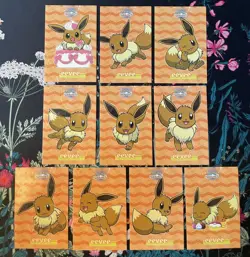 Pokemon Let's Go Eevee Database Peru Set Eevees Eeveelutions Set Hearts Holo - Image 1