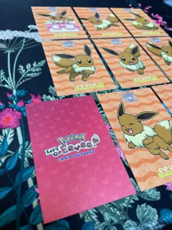 Pokemon Let's Go Eevee Database Peru Set Eevees Eeveelutions Set Hearts Holo - Image 2