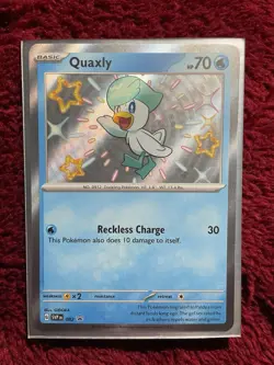 Pokemon Quaxly SVP 082 Black Star Promo Holo NM - Image 1