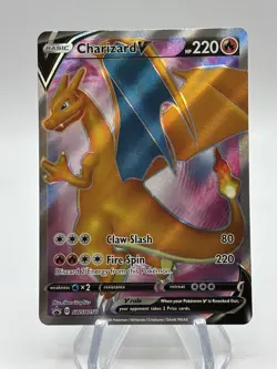 Charizard V SWSH050 Pokemon Champion's Path Black Star Promo Full Art - Image 1