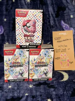 Pokemon Scarlet & Violet Prismatic Evolutions & 151 Booster Bundles (18 packs) - Image 1