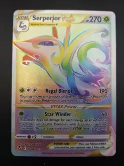 Pokemon Serperior Vstar 196/195 Silver Tempest Rainbow Secret Rare Near Mint - Image 1
