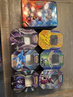 Pokemon Tins (empty) And Lunchbox - Image 1