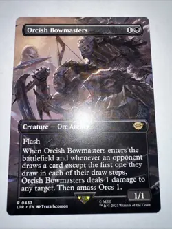 MTG: Orcish Bowmasters Borderless Card Regular Lord of the Rings 433- NM - Image 1