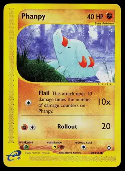Pokemon Card - Phanpy Aquapolis 100/147 Non Holo - Image 1