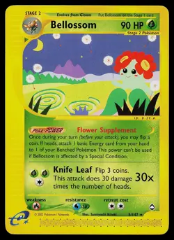 Pokemon Card - Bellossom Aquapolis 5/147 Rare Non Holo - Image 1