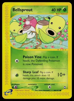 Pokemon Card - Bellsprout Aquapolis 68/147 Common Non Holo - Image 1