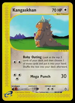 Pokemon Card - Kangaskhan Aquapolis 88/147 Common Non Holo - Image 1