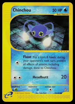 Pokemon Card - Chinchou Aquapolis 70/147 Common Non Holo - Image 1
