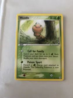 Weedle Kakuna Beedrill Holo Rare 1/112 EX Fire Red Leaf Green Pokemon Card - Image 3