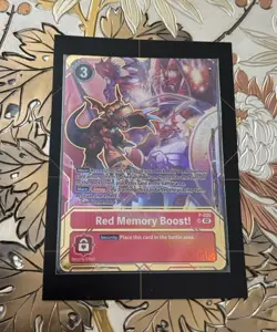 Digimon Card Game Red Memory Boost! P-035 Premium Card Collection Alt Art - Image 1