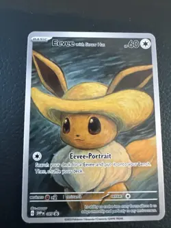 Eevee with Straw Hat Pokemon x Van Gogh Black Star Promo ACG Art Card - NM - Image 1