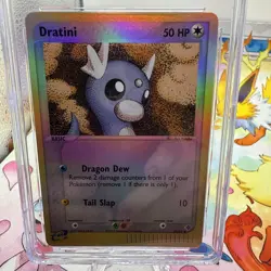 CGC 8.5 NM/M+ Error Card Dratini 2003 EX Dragon 26/97 Reverse Holo Pokemon - Image 2