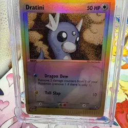CGC 8.5 NM/M+ Error Card Dratini 2003 EX Dragon 26/97 Reverse Holo Pokemon - Image 4