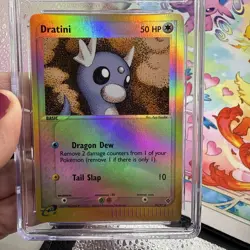CGC 8.5 NM/M+ Error Card Dratini 2003 EX Dragon 26/97 Reverse Holo Pokemon - Image 5