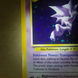 Haunter 6/62 - Holo RARE - Fossil Set - VINTAGE WOTC Pokemon Card - LP/MP - Image 4