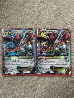 Pokemon Mega-M Scizor EX TCG 77/122 XY Breakpoint Holo Ultra Rare Card - Image 1