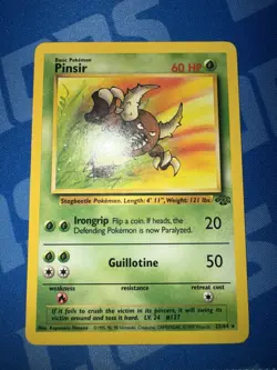 Pokemon TCG Pinsir Jungle Card 25/64 Regular Non-Holo Unlimited Rare Vintage LP - Image 1