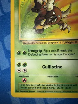 Pokemon TCG Pinsir Jungle Card 25/64 Regular Non-Holo Unlimited Rare Vintage LP - Image 5