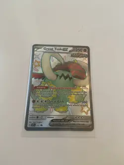 Great Tusk ex SVP072 Black Star Promo Full Art Shiny Holo Pokemon Card - Image 3