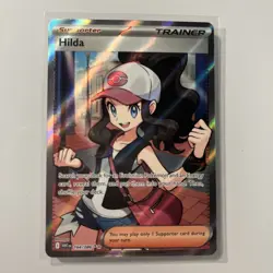 Pokemon TCG Hilda 164/086 Full Art Ultra Rare White Flare Holo Card NM Condition - Image 1