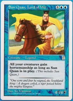 Sun Quan, Lord of Wu Portal Three Kingdoms NM Blue Rare CARD (482904) ABUGames - Image 1