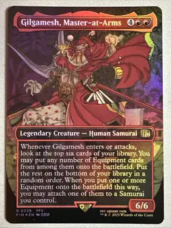 MTG / Gilgamesh, Master-at-Arms / FIN / #338 / FOIL (Borderless) / Rare / NM - Image 1